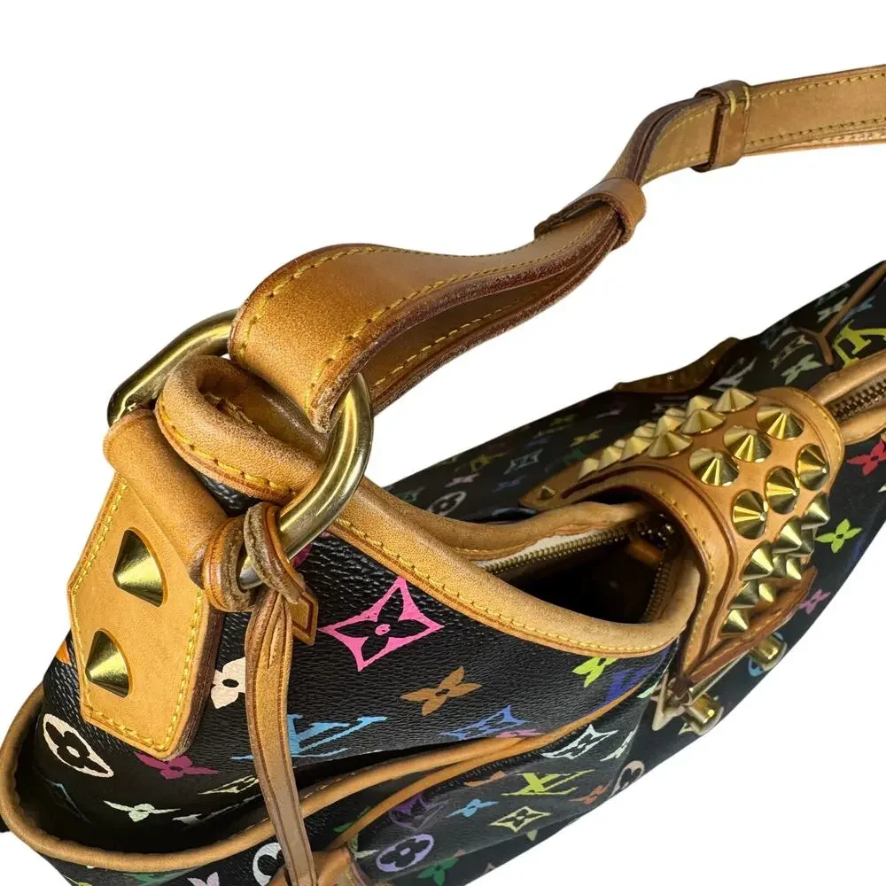 Louis Vuitton Multicolor Bag Chrissie Monogram Studded shoulder Vintage Murakami - Picture 13 of 16